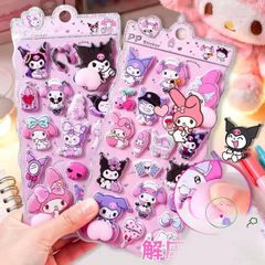Hình Dán 3D PVC Ngộ Nghĩnh - Sticker Chú Thú Capybara, Sanrio, Thỏ, Gấu Nâu - Trang Trí DIY Đáng Yêu cho Trẻ Em