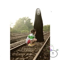 Bộ Hóa Trang Vô Diện - Áo Choàng Tối Màu, Mặt Nạ Không Diện Mạo, Cosplay Anime Độc Đáo Cho Người Lớn và Trẻ Em