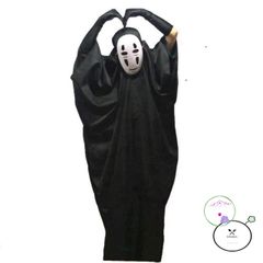 Bộ Đồ Hóa Trang Vô Diện Cho Trẻ Em và Người Lớn - Áo Choàng Đen và Mặt Nạ Cosplay Huyền Bí