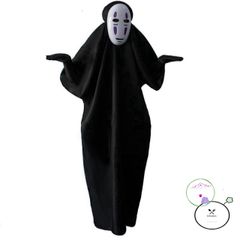 Bộ Đồ Hóa Trang Vô Diện Cho Trẻ Em và Người Lớn - Áo Choàng Đen và Mặt Nạ Cosplay Huyền Bí