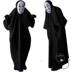 Bộ Đồ Hóa Trang Vô Diện Cho Trẻ Em và Người Lớn - Áo Choàng Đen và Mặt Nạ Cosplay Huyền Bí