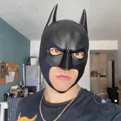 Mũ Cao Su Người Dơi Đen Cosplay - Phụ Kiện Hóa Trang Bền Bỉ Cho Halloween, Đạo Cụ Chất Lượng Cao, Unisex