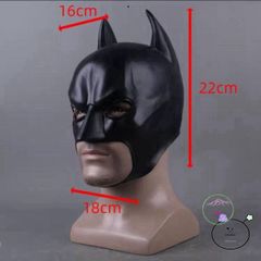 Mũ Cao Su Người Dơi Đen Cosplay - Phụ Kiện Hóa Trang Bền Bỉ Cho Halloween, Đạo Cụ Chất Lượng Cao, Unisex