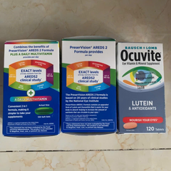 Thực Phẩm Bảo Vệ Sức Khỏe Mắt PreserVision AREDS 2 - Lutein, Zeaxanthin, Vitamin, 120 Viên Hỗ Trợ Thị Lực và Bảo Vệ Mắt