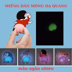 Bộ 3 Miếng Dán Mông Dạ Quang Hoạt Hình Đáng Yêu - Trang Trí Phát Sáng Ngộ Nghĩnh Cho Điện Thoại, Laptop, Quà Tặng Hài Hước