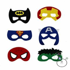 Mặt Nạ Siêu Nhân Cho Bé Trai - Phụ Kiện Hóa Trang Người Nhện, Người Dơi, Hulk, Đội Trưởng Mỹ - Đồ Chơi An Toàn, Vui Vẻ