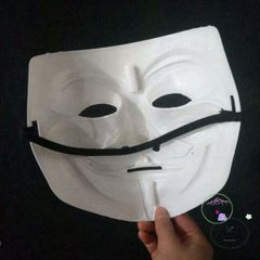 Mặt Nạ Hacker Anonymous - Phụ Kiện Halloween Cosplay Chất Liệu Nhựa Đẹp, Ấn Tượng Cho Bữa Tiệc Hóa Trang