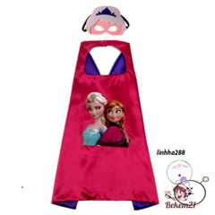 Bộ Trang Phục Công Chúa Elsa & Anna Kèm Mặt Nạ - Thời Trang Halloween Cho Bé 2-8 Tuổi, Chất Liệu Cotton An Toàn