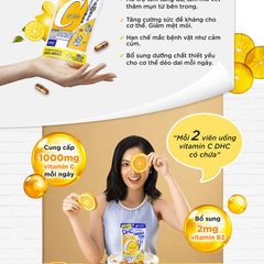 Viên Uống DHC Vitamin C Nhật Bản Giúp Trắng Da - 60 Viên Vitamin C Chính Hãng Hỗ Trợ Làm Sáng Da và Tăng Cường Đề Kháng