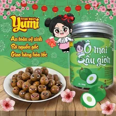 Ô Mai Sấu Giòn Yumi – Đồ Ăn Vặt Mứt Quả Chua Ngọt Thơm Ngon, 150g - 500g, Giúp Dưỡng Họng Và Giảm Ho Hiệu Quả