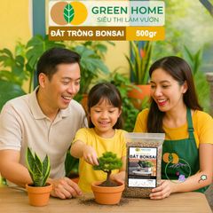 Đất Trồng Bonsai GreenHome 500Gr - Khả Năng Giữ Ẩm Tối Ưu, Thoáng Khí Tự Nhiên, Phát Triển Rễ Mạnh Mẽ Cho Cây Cảnh