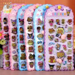 Miếng Dán 3D Hello Kitty Dễ Thương - Quà Tặng Trang Trí Laptop & Sổ Lưu Niệm, Giảm Căng Thẳng, Chất Liệu Cao Cấp