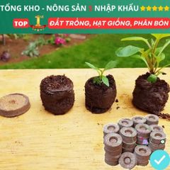 Viên Nén Xơ Dừa Mini 50 Viên - Giải Pháp Hoàn Hảo Ươm Hạt Giống, Cây Non Nhanh Phát Triển và Bảo Vệ Môi Trường