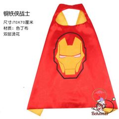 Bộ Trang Phục Siêu Anh Hùng Ironman Cho Bé - Áo Choàng, Mặt Nạ Kim Loại, Phù Hợp Từ 2-8 Tuổi, Chất Liệu Cotton An Toàn
