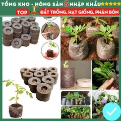 Viên Nén Xơ Dừa ươm Hạt Giống - Dinh Dưỡng Tối Ưu Cho Tất Cả Các Loại Cây, Kích Thích Nảy Mầm 100% Từ Thiên Nhiên
