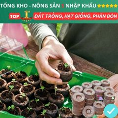 Viên Nén Xơ Dừa 10 Viên - Giá Thể Ươm Hạt Giống Rau, Hoa, Dinh Dưỡng Tối Ưu Cho Cây Con, Tăng Trưởng Nhanh Chóng