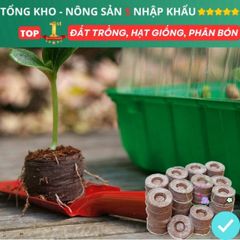 Viên Nén Xơ Dừa 10 Viên - Giá Thể Ươm Hạt Giống Rau, Hoa, Dinh Dưỡng Tối Ưu Cho Cây Con, Tăng Trưởng Nhanh Chóng
