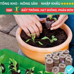 Viên Nén Xơ Dừa 10 Viên - Giá Thể Ươm Hạt Giống Rau, Hoa, Dinh Dưỡng Tối Ưu Cho Cây Con, Tăng Trưởng Nhanh Chóng