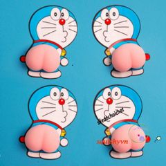 Thẻ Dán Silicon Hình Mông Đào Đáng Yêu Cho Laptop - Mochi Squishy 3D Giảm Stress, Tô Điểm Điện Thoại Thú Vị