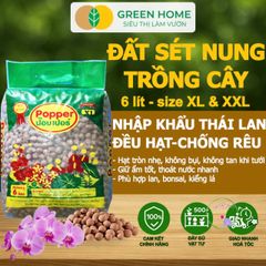 Đất Sét Nung GreenHome 6L Thái Lan - Giữ Nước, Chống Ngập Úng, Phù Hợp Trồng Sen Đá, Phong Lan và Thủy Canh