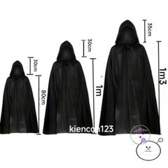 Trang Phục Thần Chết Kinh Dị Halloween - Áo Choàng Hóa Trang 80cm, 100cm, 120cm - Trang Phục Cho Bữa Tiệc Halloween