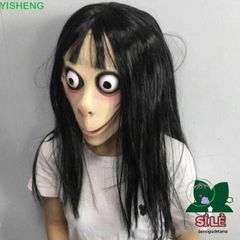 Mặt Nạ Halloween Momo Kinh Dị - Đồ Trang Trí Cosplay Cao Su Huyền Bí, Phụ Kiện Tiệc Hóa Trang và Biểu Diễn
