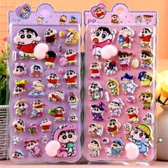 Nhãn dán Kawaii hình thú 3D mềm mại - Bộ 4 miếng dán bong bóng đáng yêu cho điện thoại và trang trí nội thất