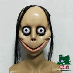 Mặt Nạ Kinh Dị Halloween Momo - Phụ Kiện Tiệc Hóa Trang Độc Đáo, Chất Liệu Nhựa Cao Cấp, Kích Thước Thích Hợp 24x17cm