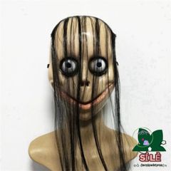 Mặt Nạ Kinh Dị Halloween Momo - Phụ Kiện Tiệc Hóa Trang Độc Đáo, Chất Liệu Nhựa Cao Cấp, Kích Thước Thích Hợp 24x17cm