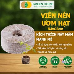 Viên Nén Xơ Dừa GreenHome - Giải Pháp Ơm Hạt Tăng Trưởng Nhanh Chóng, Thay Thế Nylon - Dinh Dưỡng 99% cho Cây Cảnh, Dâu Tây, Rau Hoa