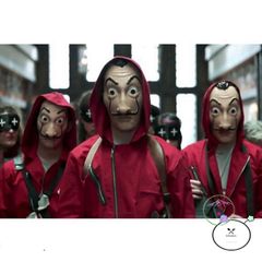 Mặt nạ Salvador Dali - Phụ kiện hóa trang La Casa De Papel (Money Heist) cho Halloween và tiệc tùng, chất liệu an toàn, màu nâu