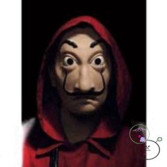 Mặt nạ Salvador Dali - Phụ kiện hóa trang La Casa De Papel (Money Heist) cho Halloween và tiệc tùng, chất liệu an toàn, màu nâu