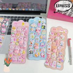 Nhãn Dán Động Vật Dễ Thương UMISS - Trang Trí Cốc Nước và Đồ Thủ Công Trẻ Em - Thiết Kế Nghệ Thuật Ngộ Nghĩnh 24x10cm