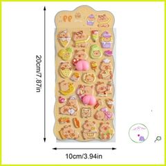 Hình Dán 3D Dễ Thương Hình Capybara PVC Cho Trẻ Em - Trang Trí Sổ Lưu Niệm và Phần Thưởng Lớp Học