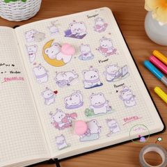 Hình Dán Hoạt Hình Dễ Thương cho Trẻ Em - Thỏ, Gấu, Chó Giảm Stress và Tự Làm - Đồ Chơi Trang Trí Sáng Tạo