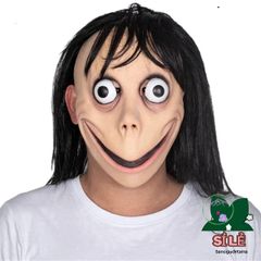 Mặt Nạ Kinh Dị Halloween Momo - Phụ Kiện Hóa Trang Cao Su Siêu Thực Cho Tiệc Cosplay và Lễ Hội Ma Quái