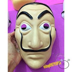 Mặt Nạ Dali Money Heist - Đạo Cụ Nghệ Thuật Halloween La Casa De Papel Độc Đáo Cho Tiệc Hóa Trang