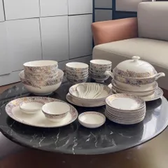 Bộ đồ ăn sứ xương Imperial London Xanh Ngọc Dây Vàng - 50 Chi Tiết Sang Trọng cho Bữa Tiệc và Gia Đình