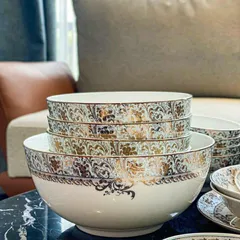 Bộ đồ ăn sứ xương Imperial London Xanh Ngọc Dây Vàng - 50 Chi Tiết Sang Trọng cho Bữa Tiệc và Gia Đình