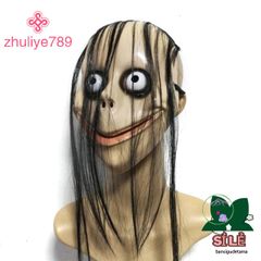 Mặt Nạ Tóc Dài Bí Ẩn Halloween - Mẫu MoMo Tuyệt Đẹp Cho Tiệc Hóa Trang, Trang Trí Ngôi Nhà Ma Ám