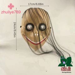 Mặt Nạ Tóc Dài Bí Ẩn Halloween - Mẫu MoMo Tuyệt Đẹp Cho Tiệc Hóa Trang, Trang Trí Ngôi Nhà Ma Ám