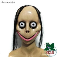 Mặt Nạ Halloween Dễ Thương Hình Chữ V Momo Tóc Dài - Trang Trí Tiệc Hóa Trang Độc Đáo Cho Dịp Halloween
