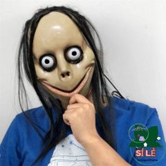 Mặt Nạ Halloween Momo Tóc Dài - Phụ Kiện Hóa Trang Độc Đáo Cho Bữa Tiệc, Giáng Sinh, và Lễ Hội Thú Vị