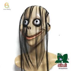 Mặt Nạ Halloween Kỳ Quái Tóc Dài Hình Chữ V - Phụ Kiện Cosplay Trang Trí Tiệc Halloween Độc Đáo cho Người Lớn