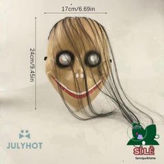 Mặt Nạ Halloween Ma Nữ Tóc Dài - Trang Trí Tiệc Cosplay, Bữa Tiệc Halloween, Quán Bar - Phụ Kiện Roleplay Thú Vị