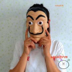 Mặt Nạ Salvador Dali - Queen Mask Money Heist - Phụ Kiện Hóa Trang Halloween, Tiệc Giáng Sinh, Đồ Chơi Trẻ Em