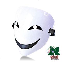 Mặt Nạ Hóa Trang Halloween HIRUKO - Mặt Cười Vui Nhộn Trắng Cho Cosplay và Tiệc Tùng Thời Trang