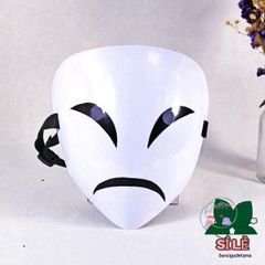 Mặt Nạ Hóa Trang Halloween HIRUKO - Mặt Cười Vui Nhộn Trắng Cho Cosplay và Tiệc Tùng Thời Trang