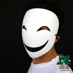 Mặt Nạ Hóa Trang Halloween HIRUKO - Mặt Cười Vui Nhộn Trắng Cho Cosplay và Tiệc Tùng Thời Trang