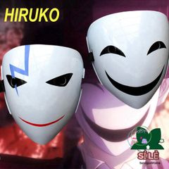 Mặt Nạ Hóa Trang Halloween HIRUKO - Mặt Cười Vui Nhộn Trắng Cho Cosplay và Tiệc Tùng Thời Trang